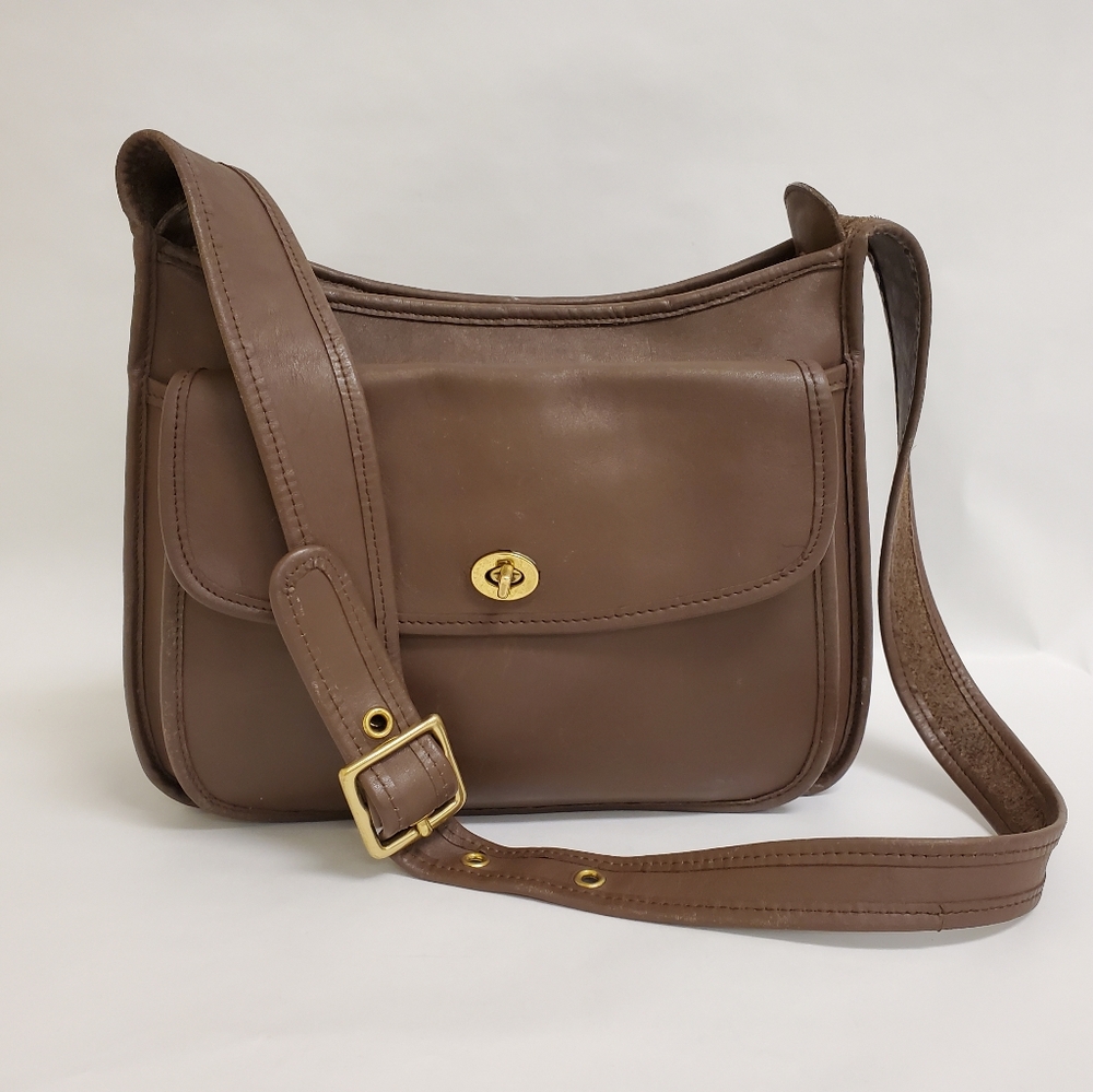 Vintage Leather Brown Coach Taft bag crossbody bag
